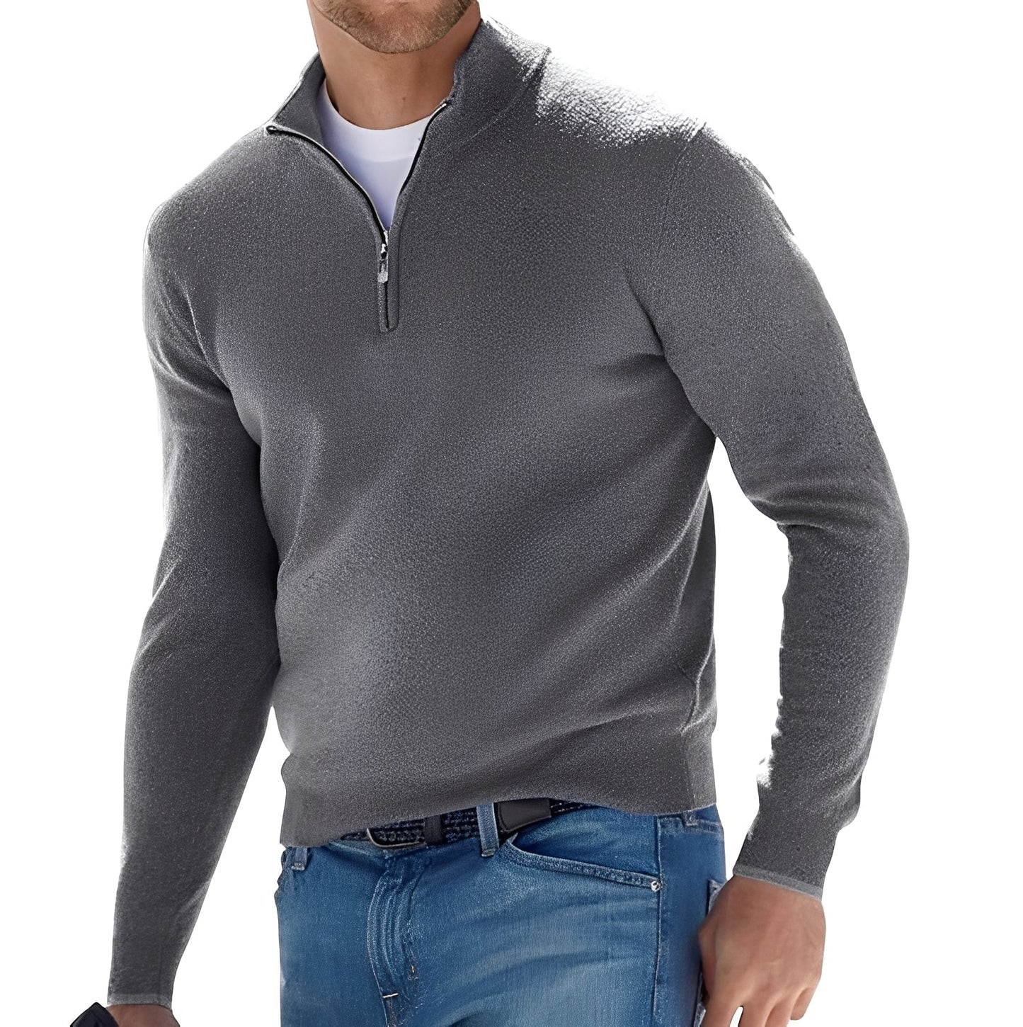 Eliott - Men's Cashmere Sweater with Zipper