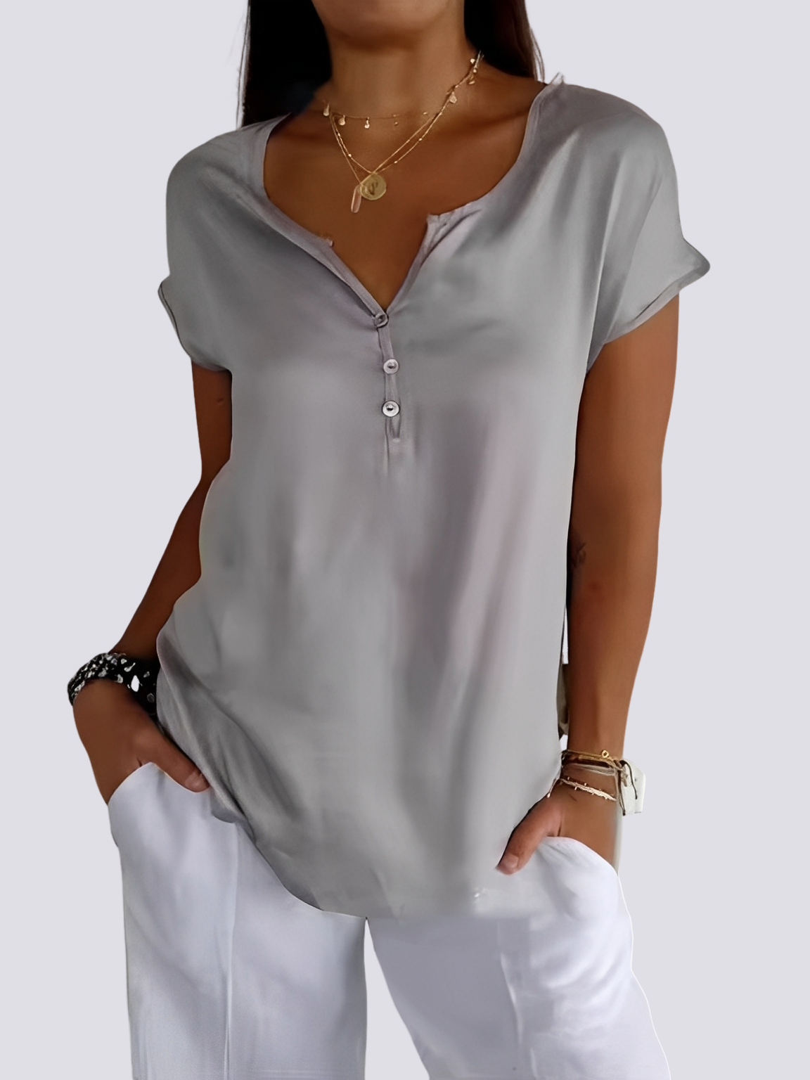 Angela - Casual short-sleeve top for women