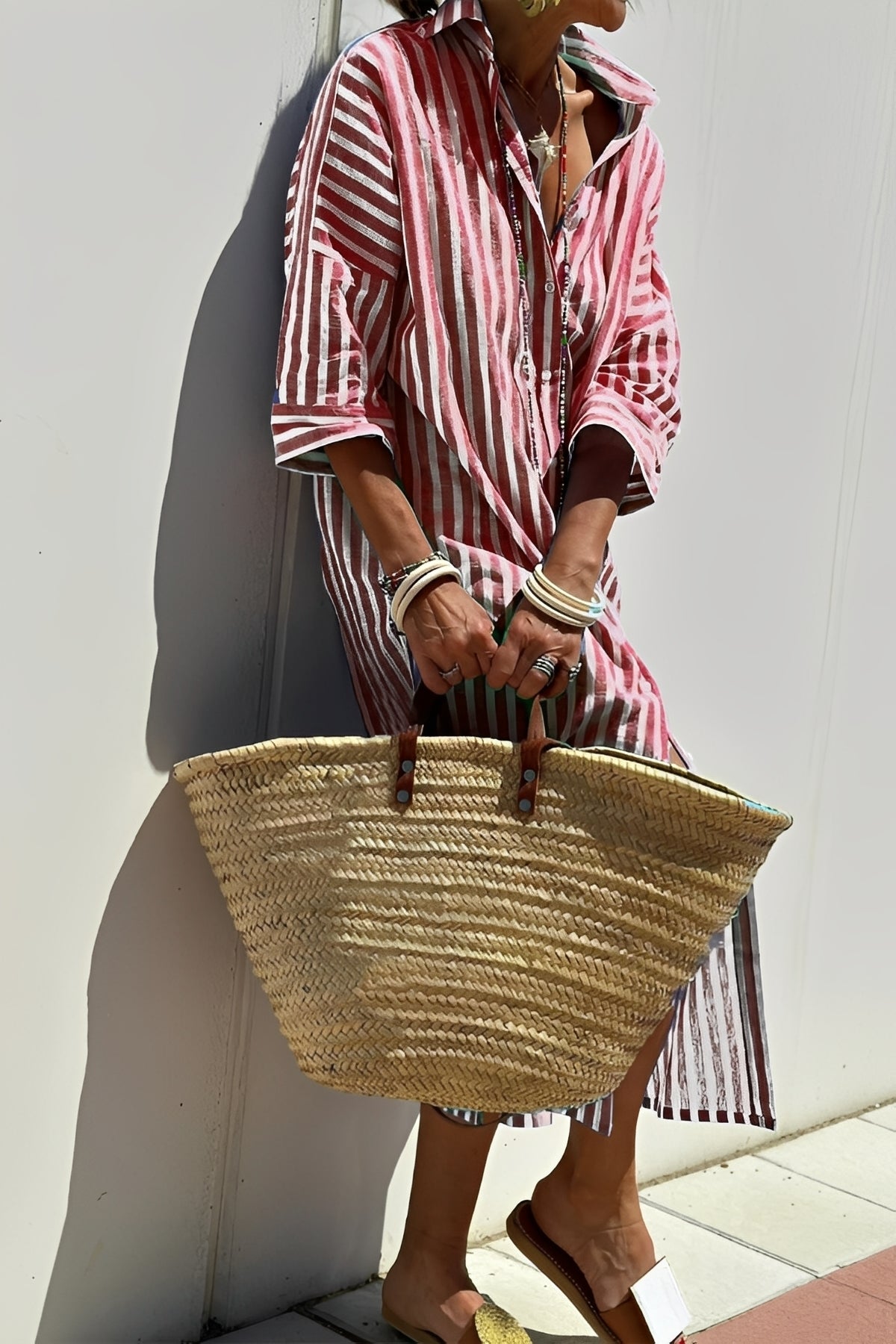 Rosie - Casual Striped Shirt Dress for Women