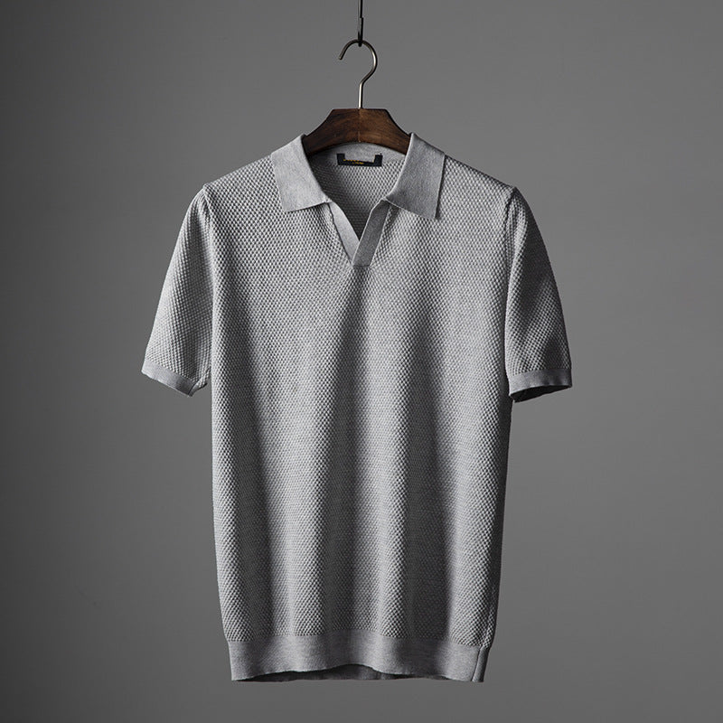 Charlie - Casual V-Neck Polo Shirt for Men