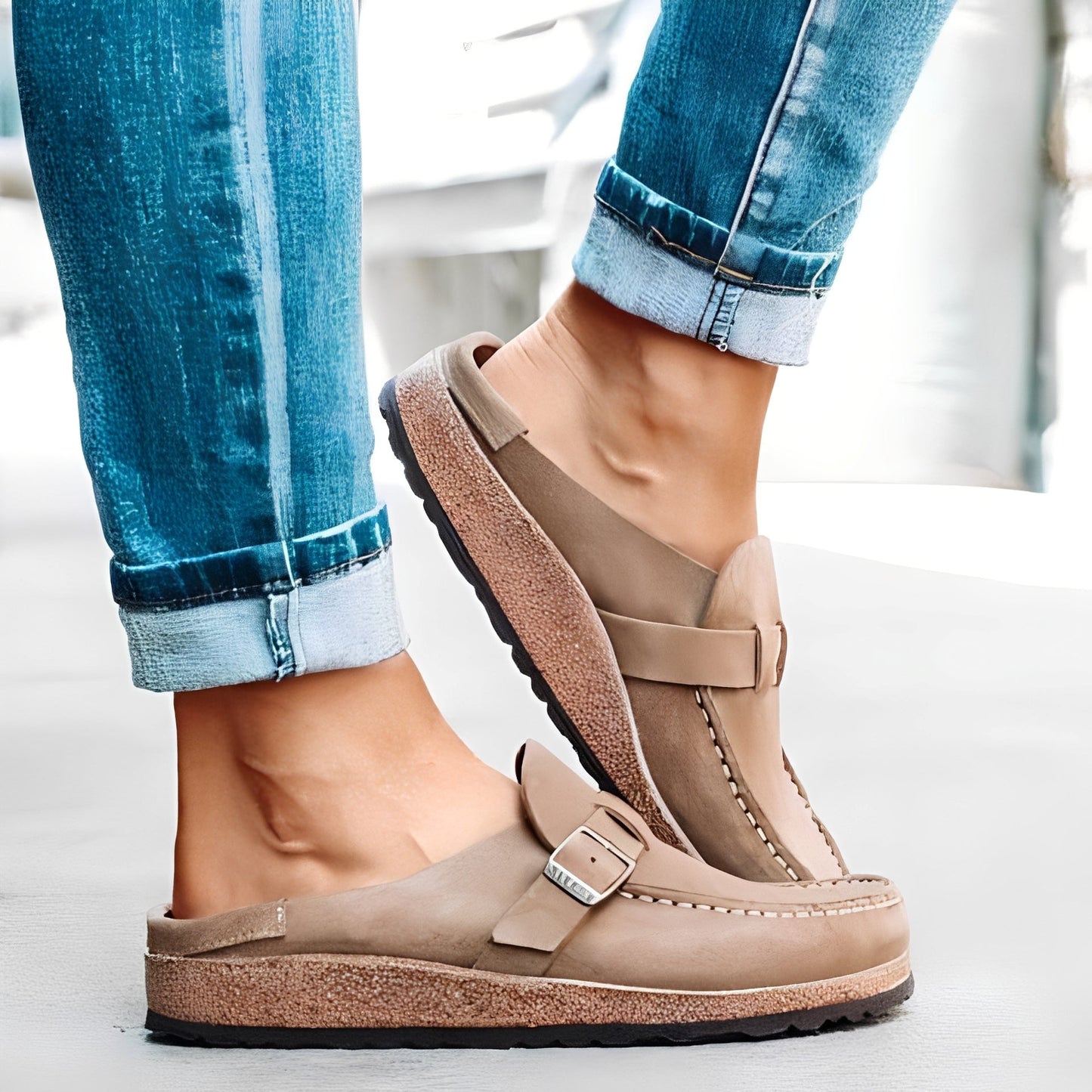 Rhelna - Women's modern loafers