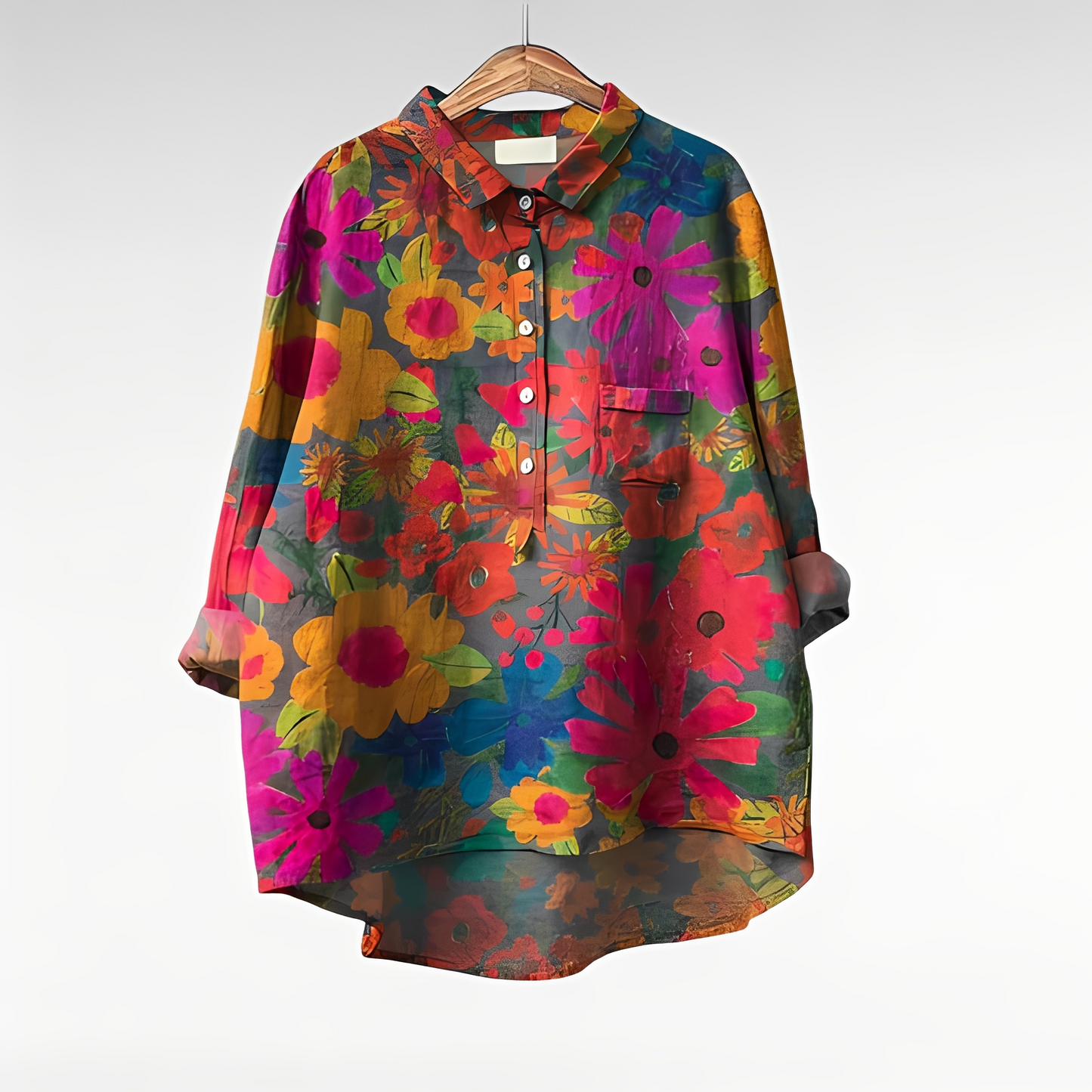 Nessa - Timeless floral blouse for women