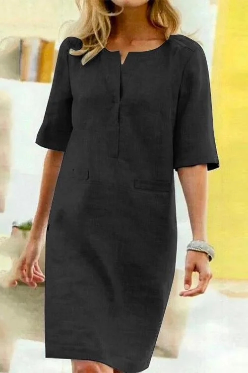 Alessandra - Cotton and Linen Dress with Lightweight Comfort