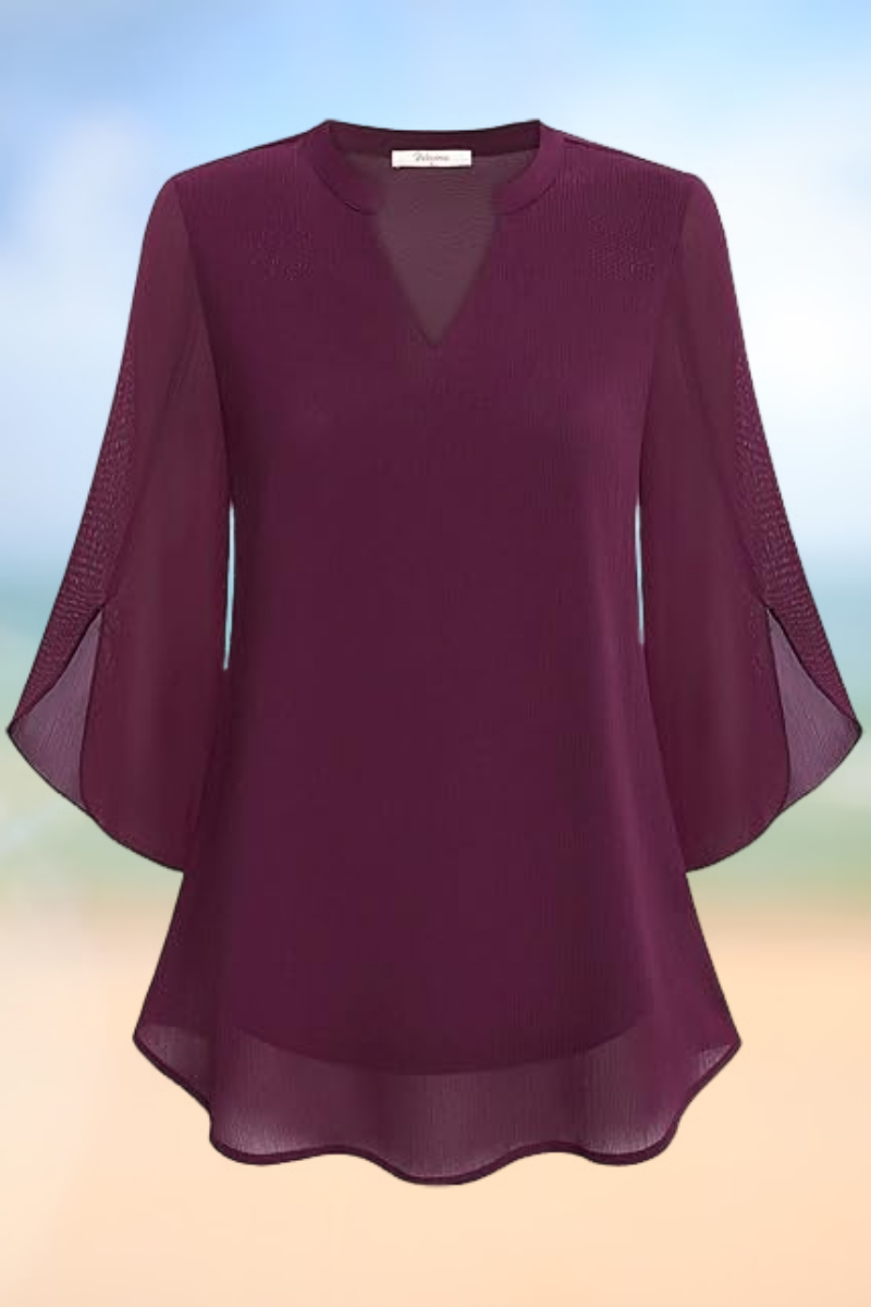 Celeste - Elegant blouse with open sleeves