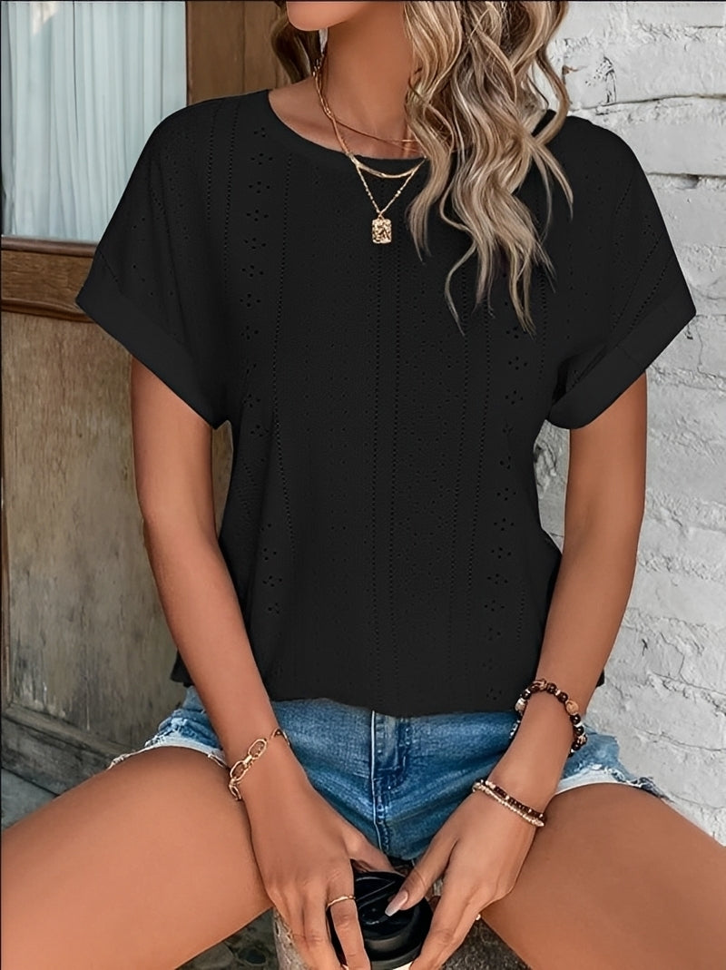Rachel - Casual, hollowed-out shirt for women