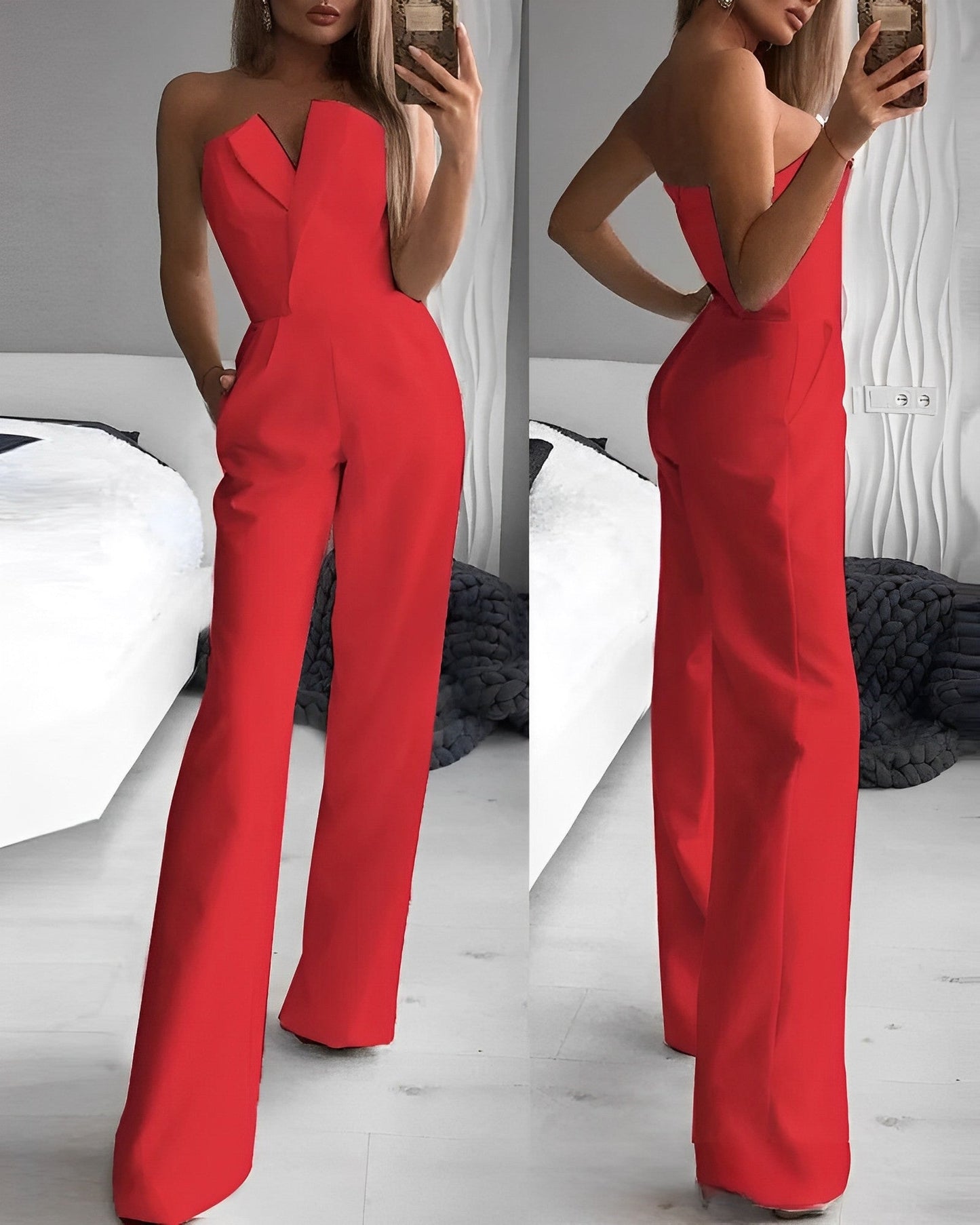 Blaire - V-neck sleeveless jumpsuit