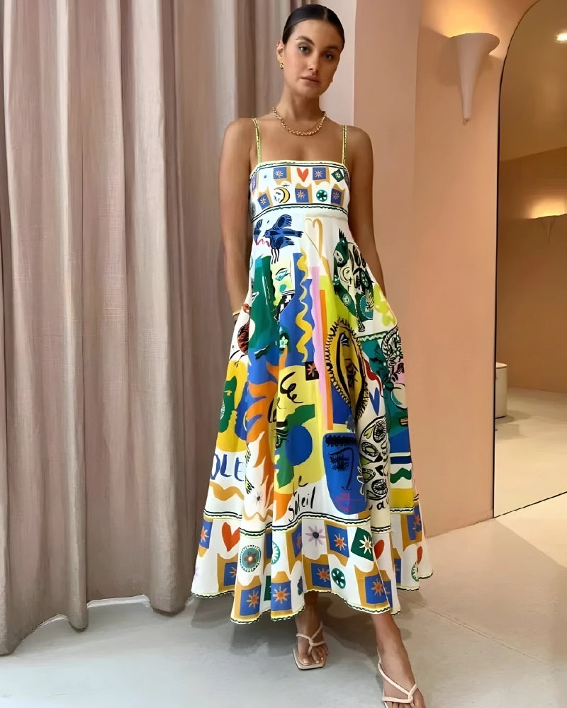 Chiara - Vibrant Linen Summer Dress