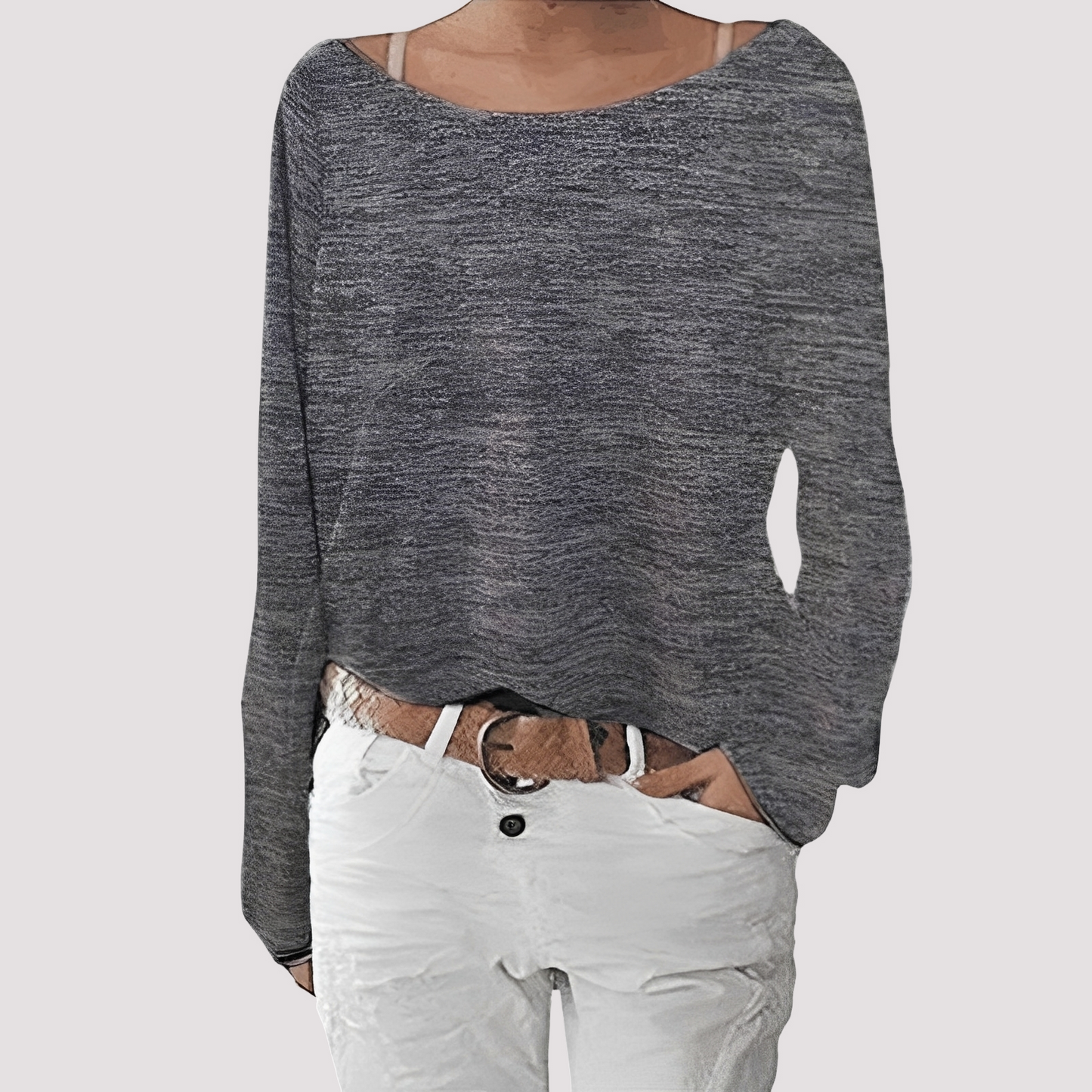 Joanna - Casual, loose-fitting long-sleeve shirt for women