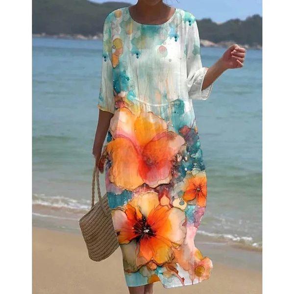 Miranda - Sophisticated floral dress with tummy cover