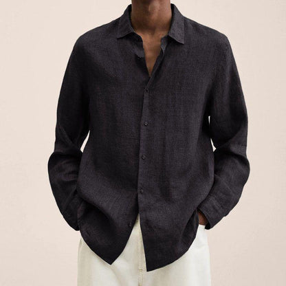 Calvin - Men's Long-Sleeve Linen Shirts
