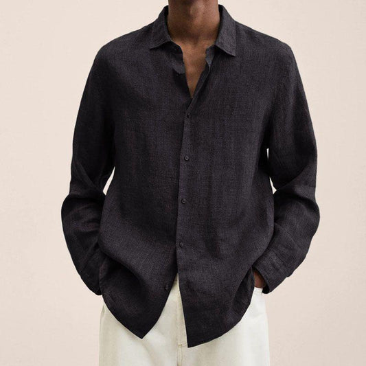 Calvin - Men's long-sleeve linen shirts