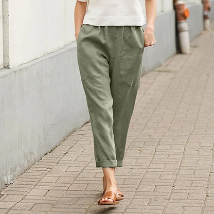 Ember - Broad Linen and Cotton Trousers