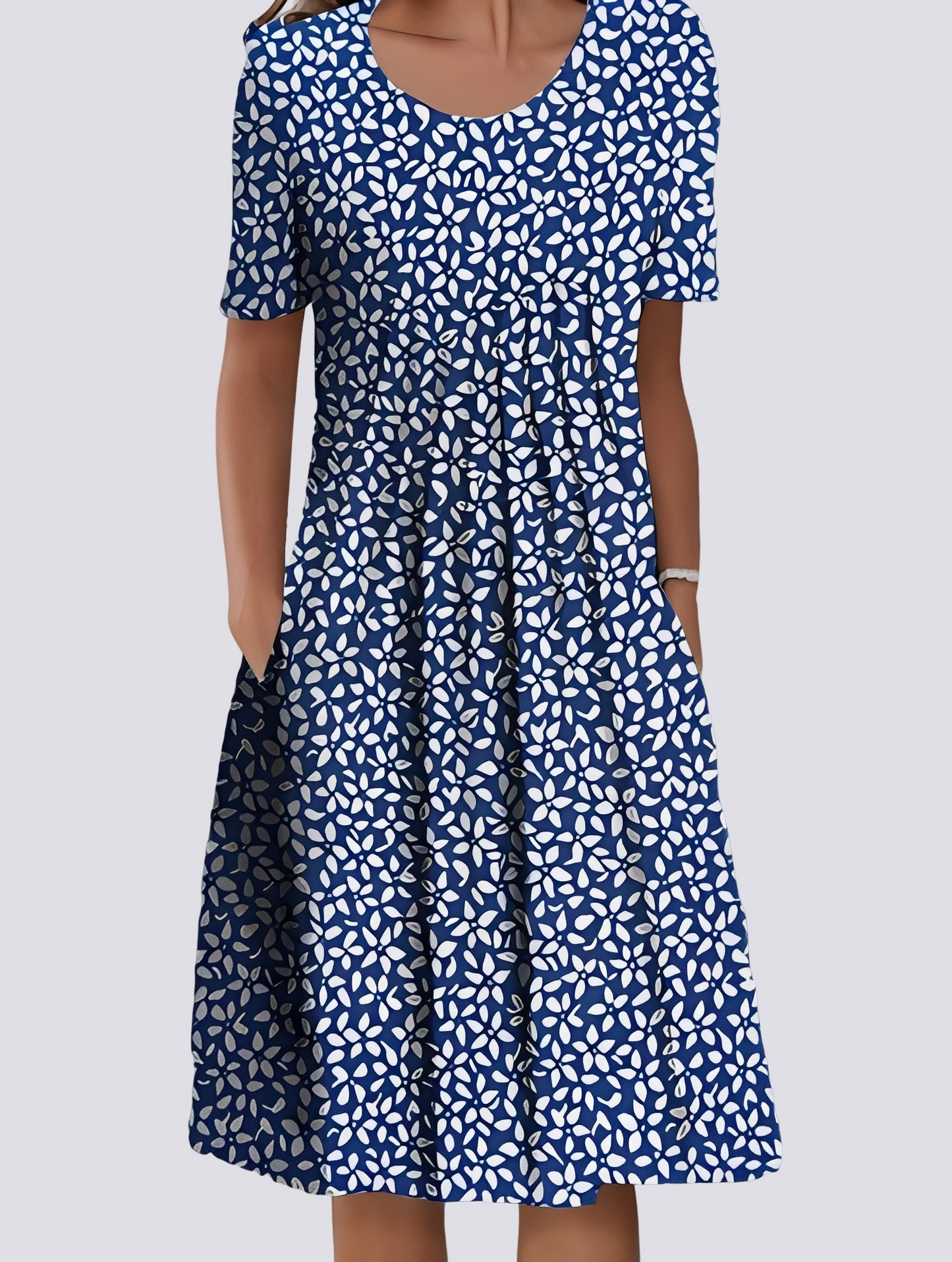 Aminah - Relaxed Dress with Flower Design for Women