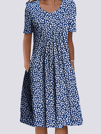 Aminah - Relaxed Dress with Flower Design for Women