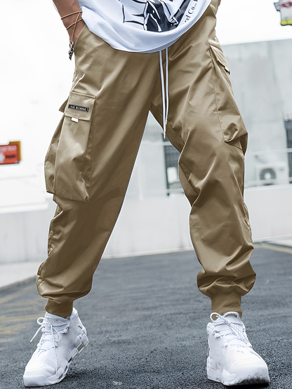 Eddy - Casual, loose-fitting cargo pants with drawstring for men