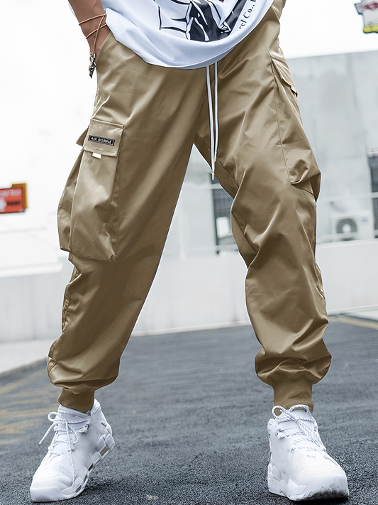 Eddy - Casual, loose-fitting cargo pants with drawstring for men