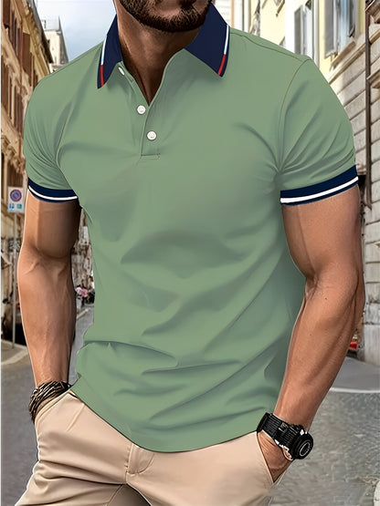 Matthew - Men's simple polo shirt with buttons