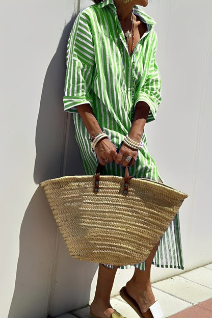 Rosie - Casual Striped Shirt Dress for Women