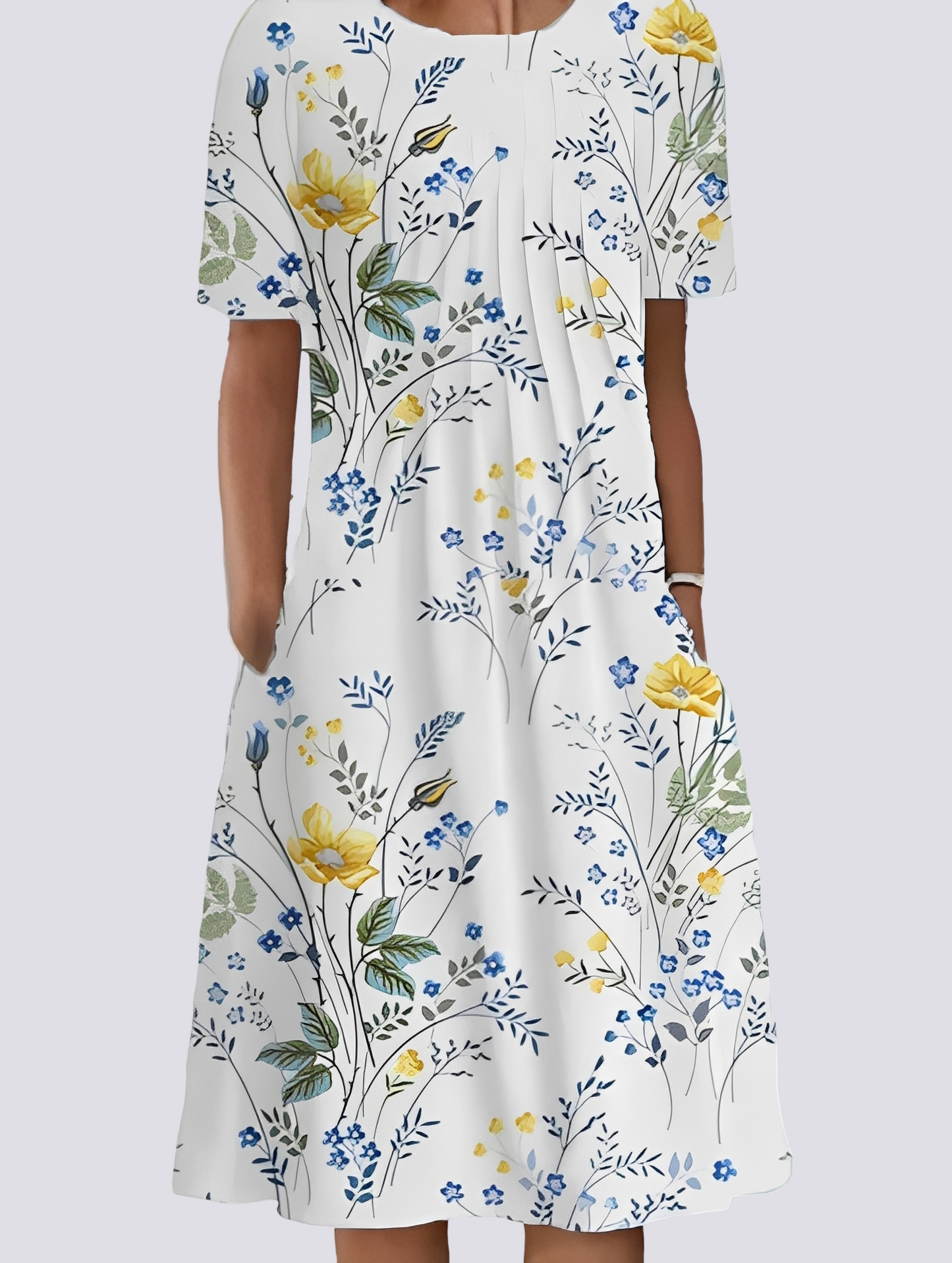 Aminah - Relaxed Dress with Flower Design for Women