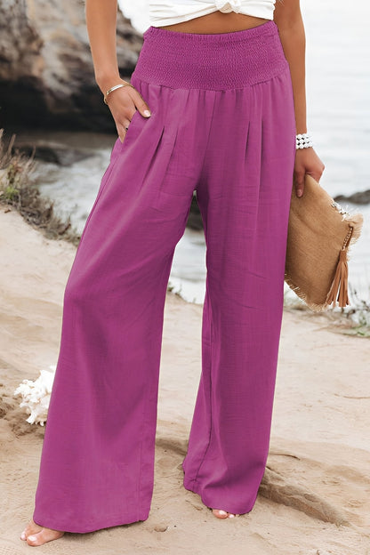 Nadia - High-waisted wide-leg pants for women
