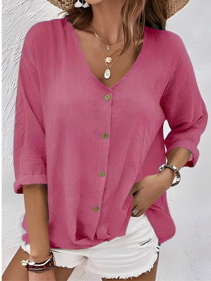 Belle - Comfortable V-neck Shirt for Women