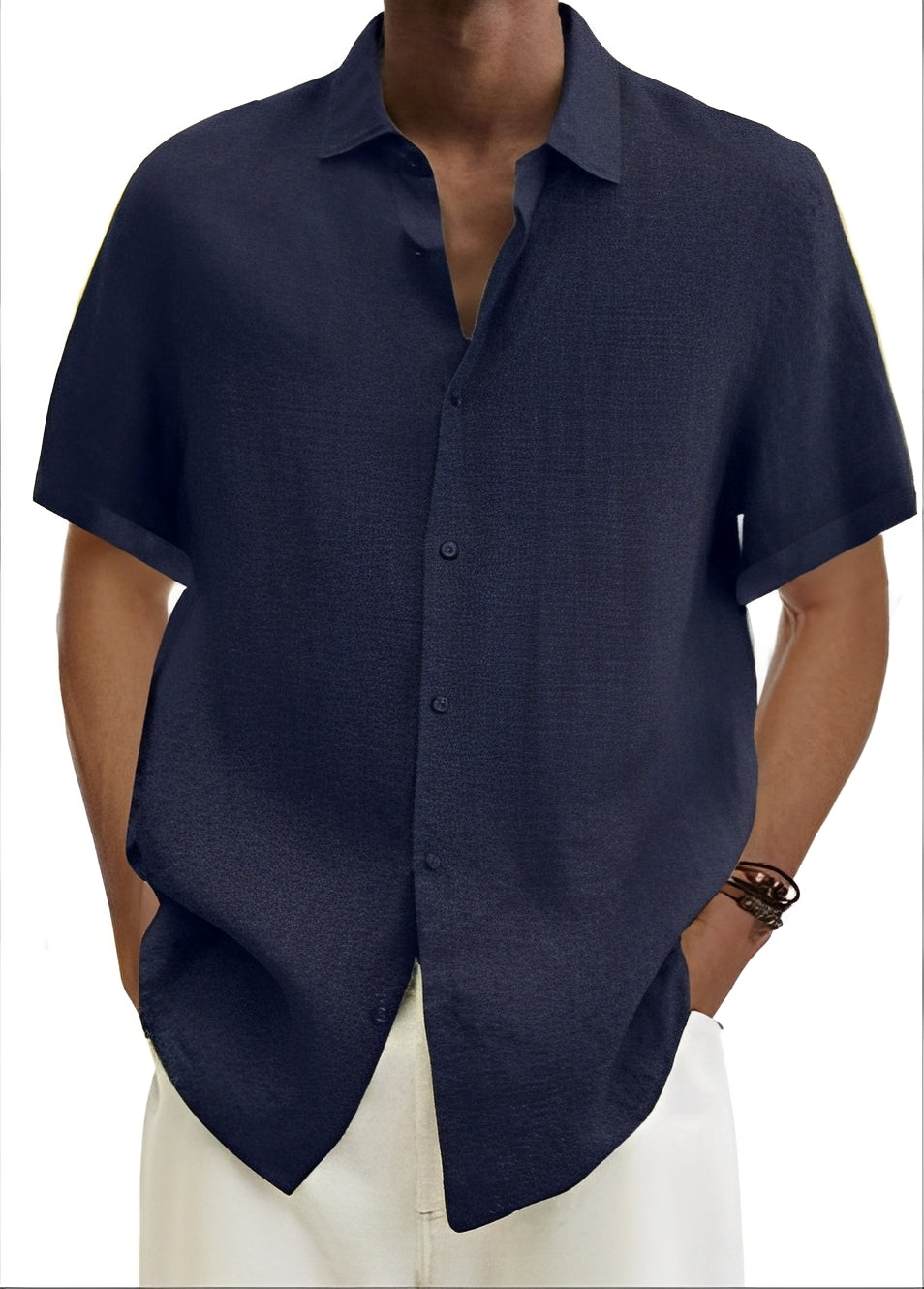 Richard - Casual, loose-fitting button-up shirt for men