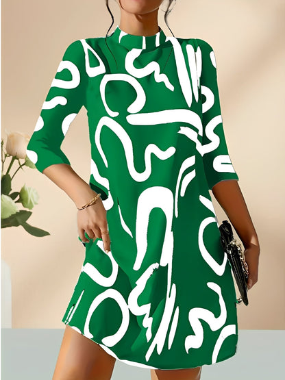 Casey - Chic Mini Dress with 3/4 Sleeves for Women