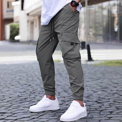 Ollie - Casual, Elastic Cargo Jogging Pants for Men