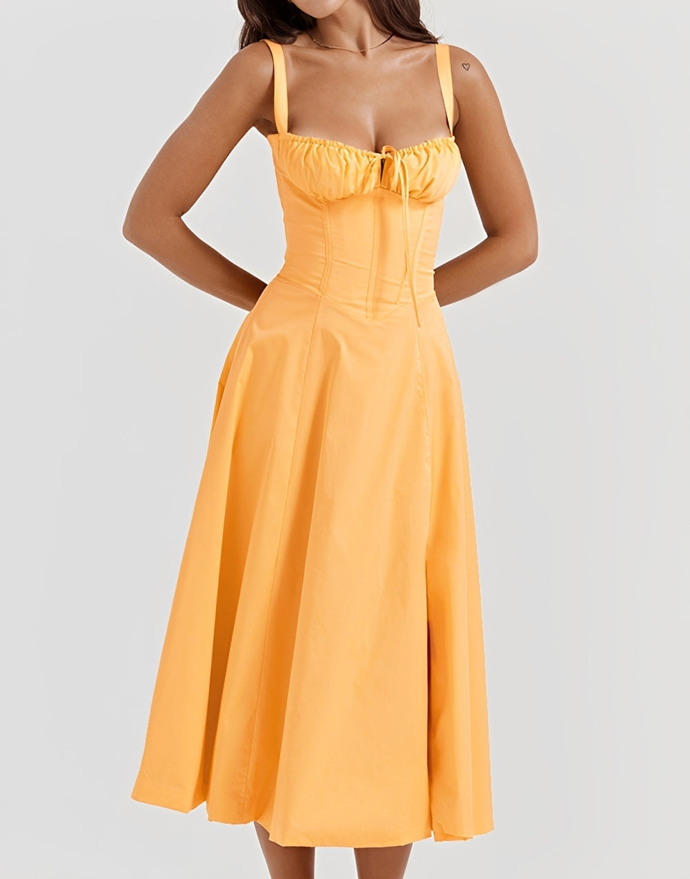 Alyssa - Slim Fit Midi Dress with Floral Pattern for Women