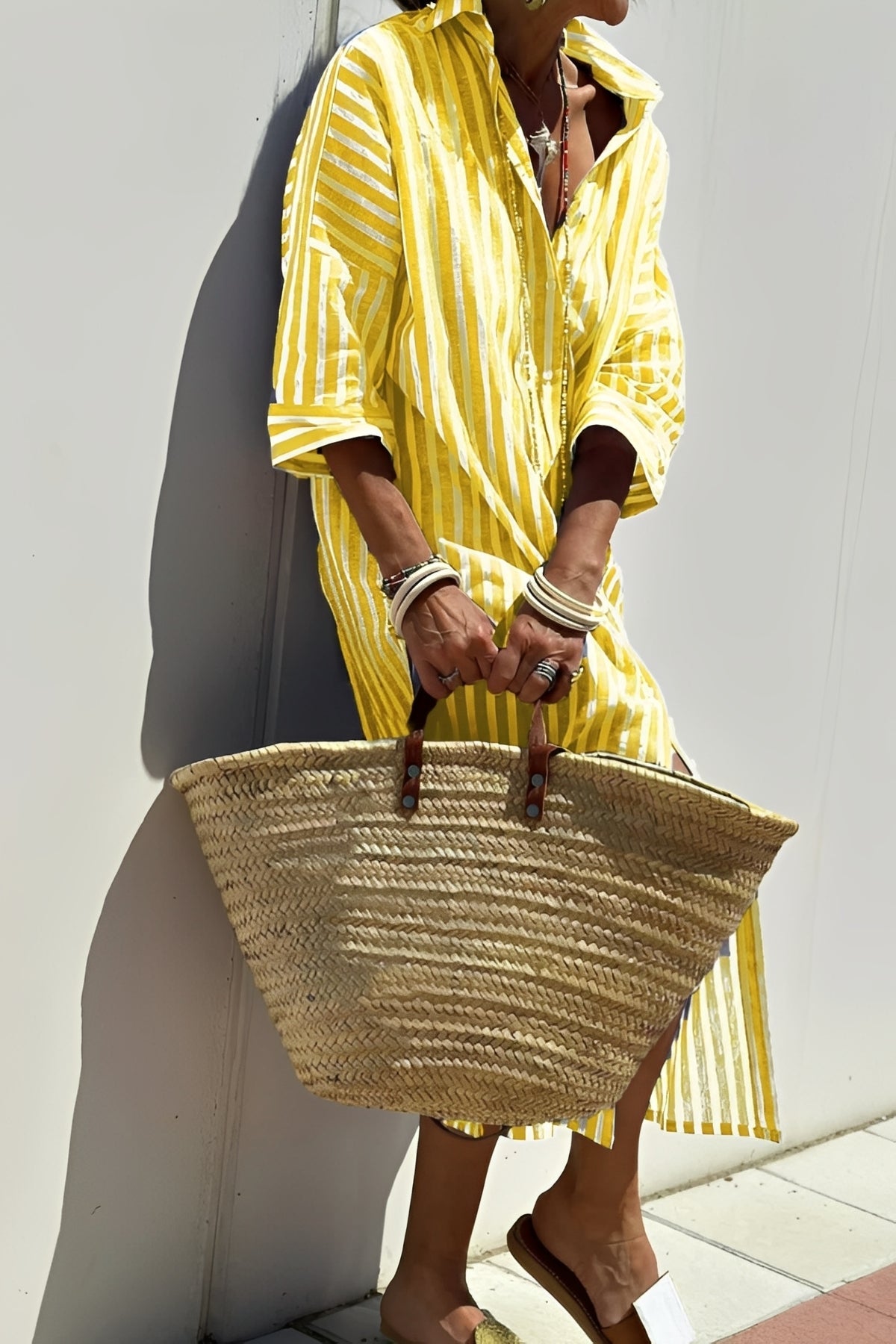 Rosie - Casual Striped Shirt Dress for Women