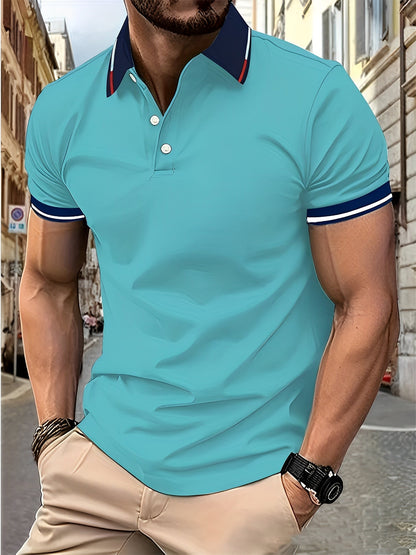 Matthew - Men's simple polo shirt with buttons