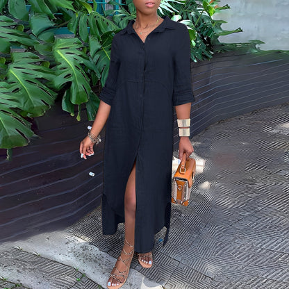 Brianna - Casual, loose-fitting long dress for women