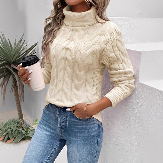 Amélie - Cozy Cotton Turtleneck Sweater for Women
