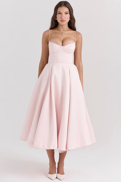 Leona - Chic Satin Dress for Celebrations
