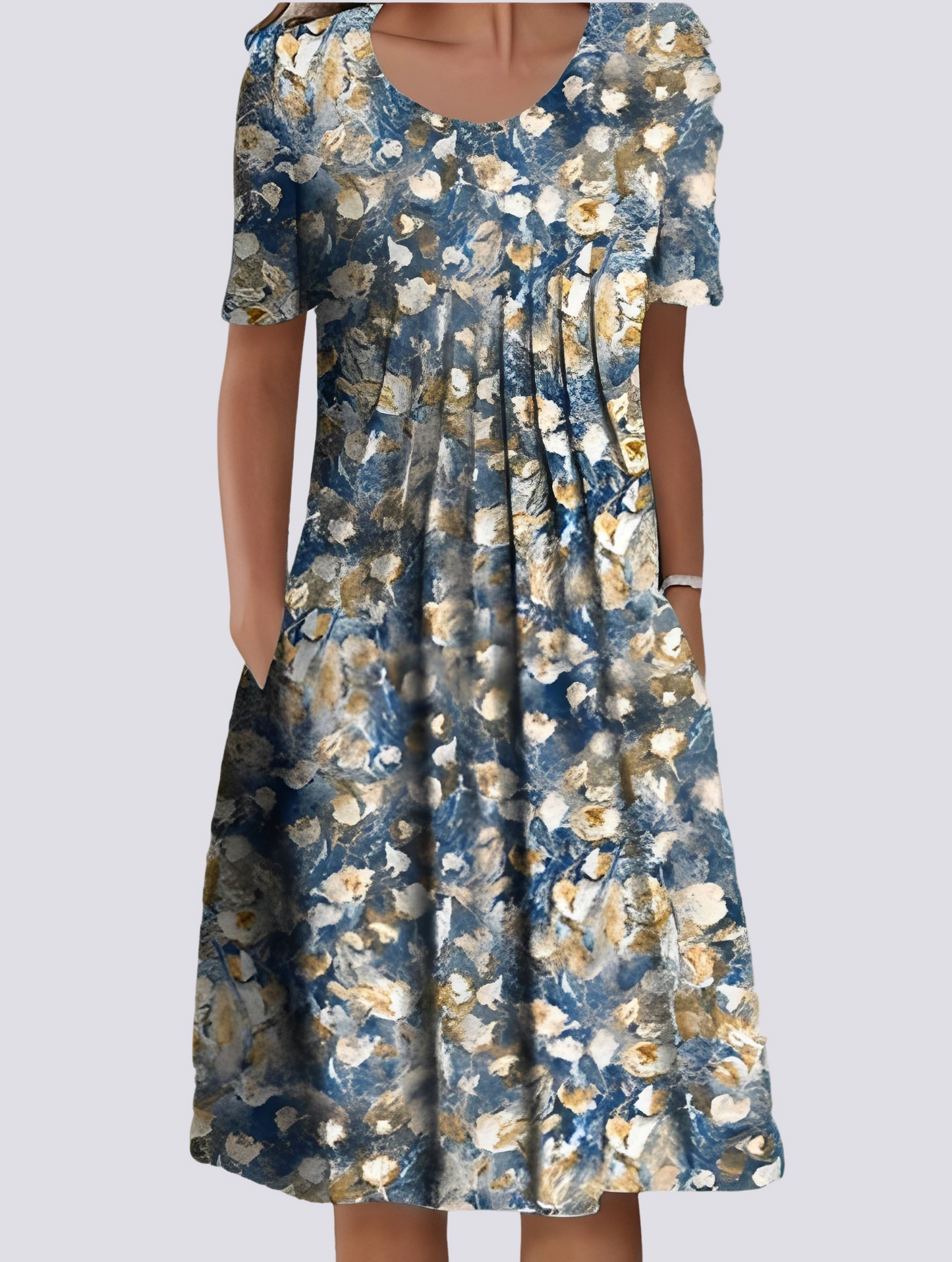 Aminah - Relaxed Dress with Flower Design for Women