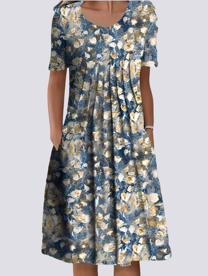 Aminah - Relaxed Dress with Flower Design for Women