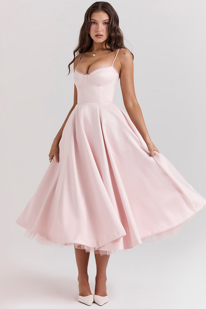 Leona - Chic Satin Dress for Celebrations
