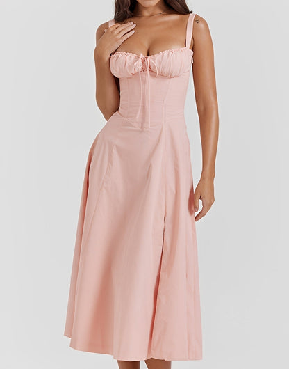 Alyssa - Slim Fit Midi Dress with Floral Pattern for Women