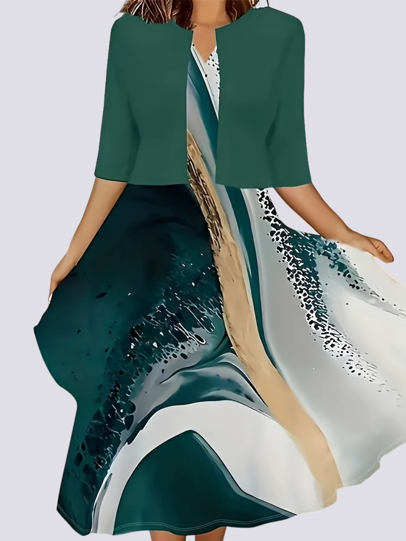 Jessica - Trendy two-piece outfit with long dress for women