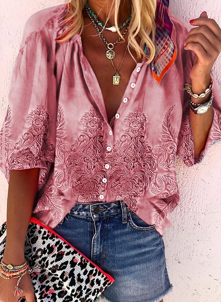 Kristina - Colorful, loose-fitting blouse for women