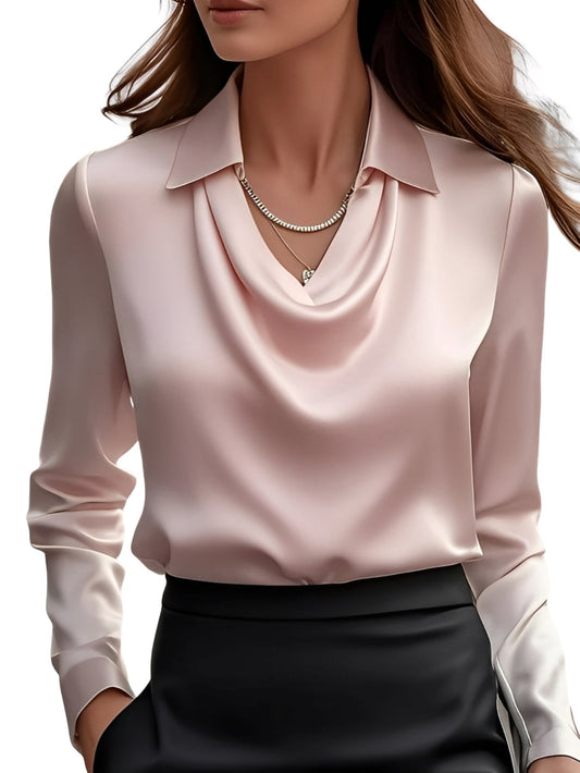 Dionne - Stylish Satin Blouse for Women with Long Sleeves