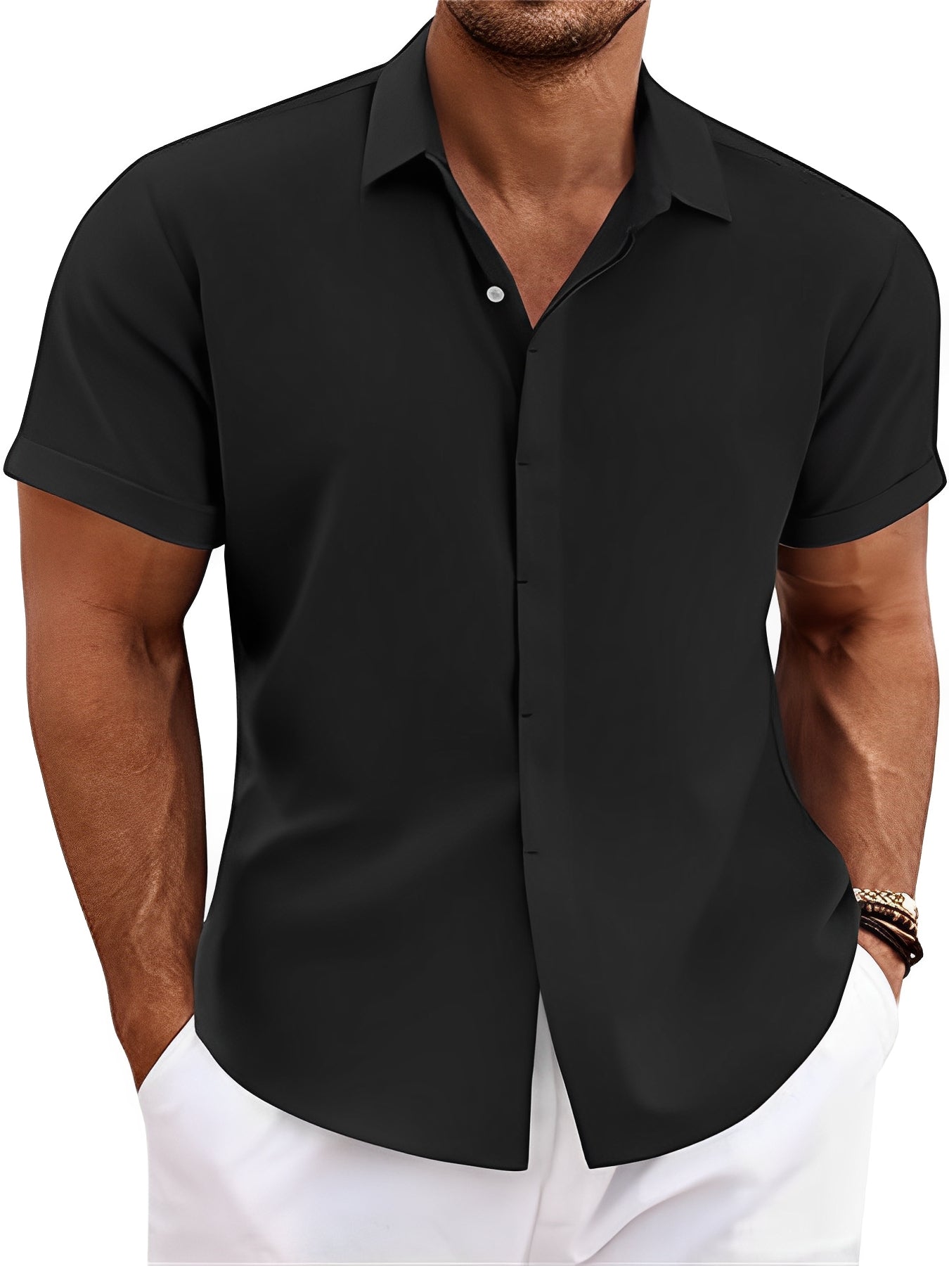 Denzil - Men's breathable short sleeve shirt