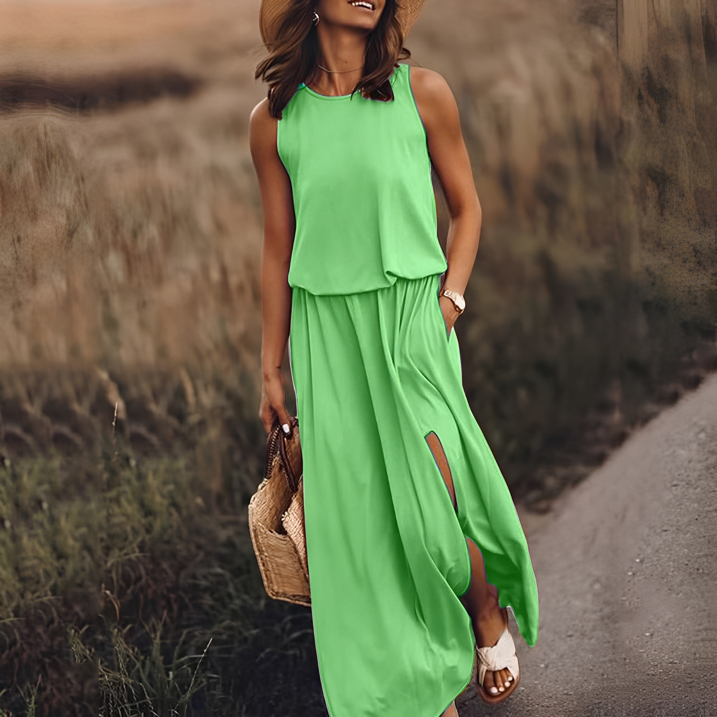 Agnes - Women's Sleeveless Maxi Dress, Casual