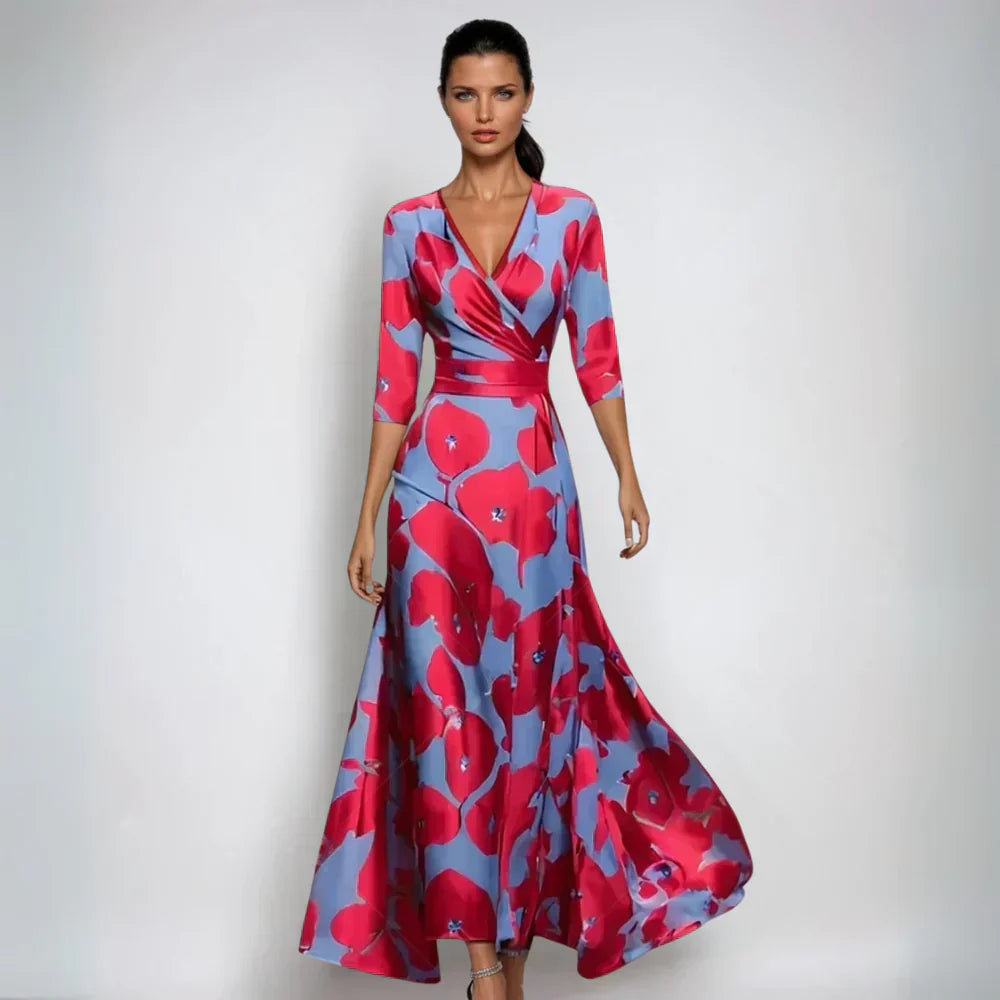 Emeline - Luxury Floral Wrap Dress