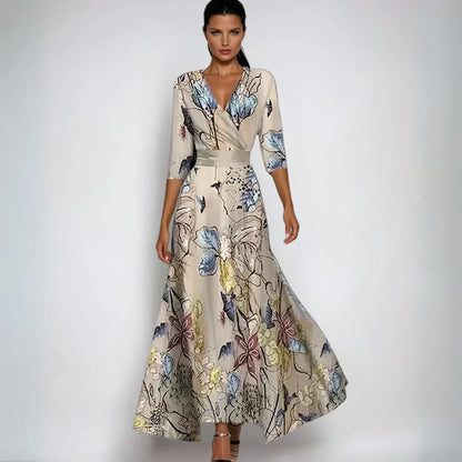 Emeline - Luxury Floral Wrap Dress
