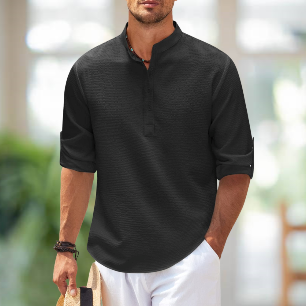 Cormac - Men's Long-Sleeve Linen Shirt