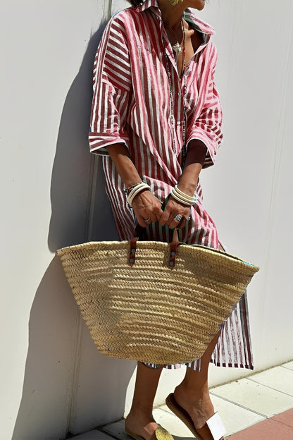 Rosie - Casual Striped Shirt Dress for Women
