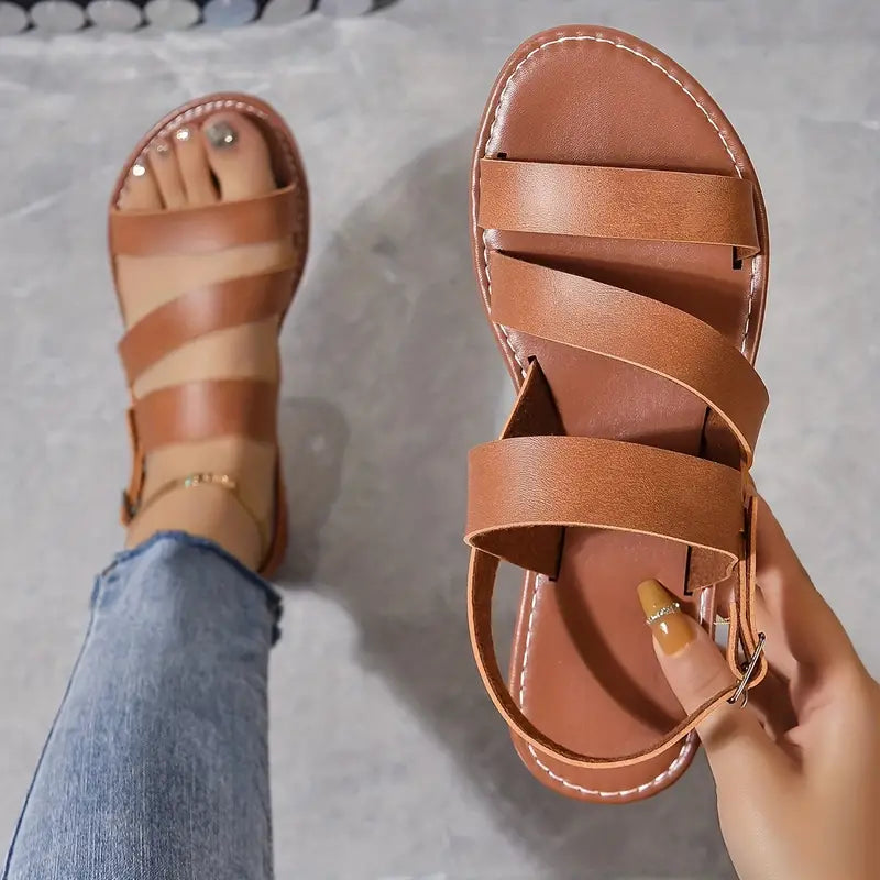 Chloe - Stylish Roman-style ankle strap sandals for the beach