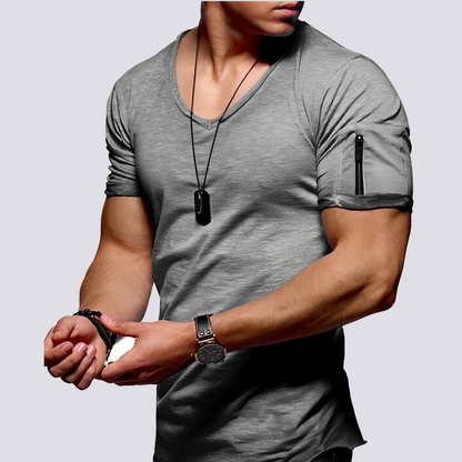 Louis - Casual slim-fit V-neck shirt for men