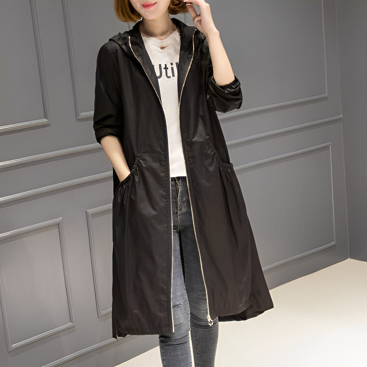 Margarette - Fashionable Hooded Raincoat for Women